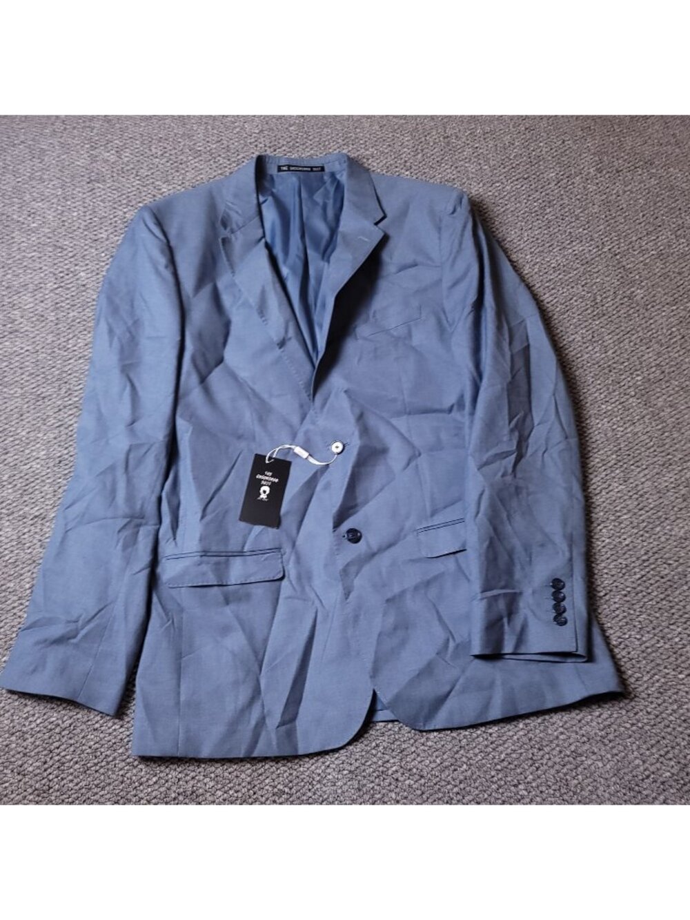 The Groomsman Suit Blazer Mens 46XL Slim Fit Light Blue Jacket Supply
